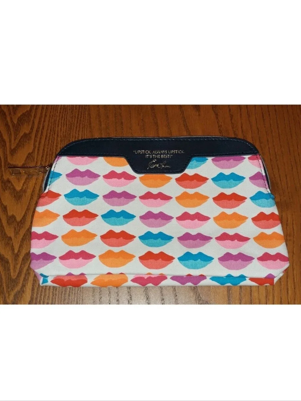 Estee Lauder Lancome Makeup Bag Lot of 3 Floral Lips Cosmetic Travel Case NEW